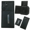 thumbnail image 1 of Allytech Detachable Magnetic Wallet Case for Samsung Galaxy S22 Ultra, 2 in 1 Slim Thin Wallet Case with Credit Card Slots, Shockproof Premium PU Leather Kickstand Cover Case - Black, 1 of 11