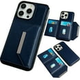 thumbnail image 1 of Allytech Detachable Magnetic Wallet Case for iPhone 12 Pro Max, 2 in 1 Slim Thin Wallet Case with Credit Card Slots, Shockproof Premium PU Leather Kickstand Cover Case - Darkblue, 1 of 6