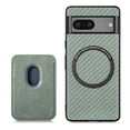 thumbnail image 1 of Allytech Detachable Wallet Case for Google Pixel 7, Fiber Texture Design Magnetic Card Holder Case for Women&Men, Slim Fit Shockproof Full Body Protective Back Cover - Green, 1 of 6
