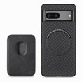 thumbnail image 1 of Allytech Detachable Wallet Case for Google Pixel 7A, Fiber Texture Design Magnetic Card Holder Case for Women&Men, Slim Fit Shockproof Full Body Protective Back Cover - Black, 1 of 6
