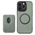 thumbnail image 1 of Allytech Detachable Wallet Case for iPhone 16 Pro, Fiber Texture Design Magnetic Card Holder Case for Women&Men, Slim Fit Shockproof Full Body Protective Back Cover - Green, 1 of 12