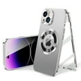 thumbnail image 1 of Allytech Double Sided Protection Case for iPhone 15, Buckle Metal Frame Glass Screen Protector Full Camera Protection [Anti-Drop] [Anti-Fingerprint] Case for iPhone 15, Silver, 1 of 8