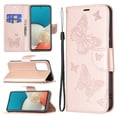thumbnail image 1 of Allytech Embossed Butterfly Case for Samsung Galaxy A53 5G, PU Leather Card Slots Flip Stand Magnetic Closure Wrist Strap Lanyard Protective Cover for Galaxy A53 5G, Pink, 1 of 5