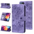 thumbnail image 1 of Allytech Embossed Leather Wallet Protective Cover for Samsung Galaxy A33 5G,Full Protection Magnetic Flip Kickstand Card Slots Purse Phone Case,Purple, 1 of 8