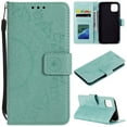 thumbnail image 1 of Allytech Embossed Mandala PU Leather Case for iPhone 13 Mini 2021(5.4"), Slim Soft TPU Bumper Anti-Scratch Flip Kickstand Detachable Lanyard Wallet Protective Case for iPhone 13 Mini, Green, 1 of 6