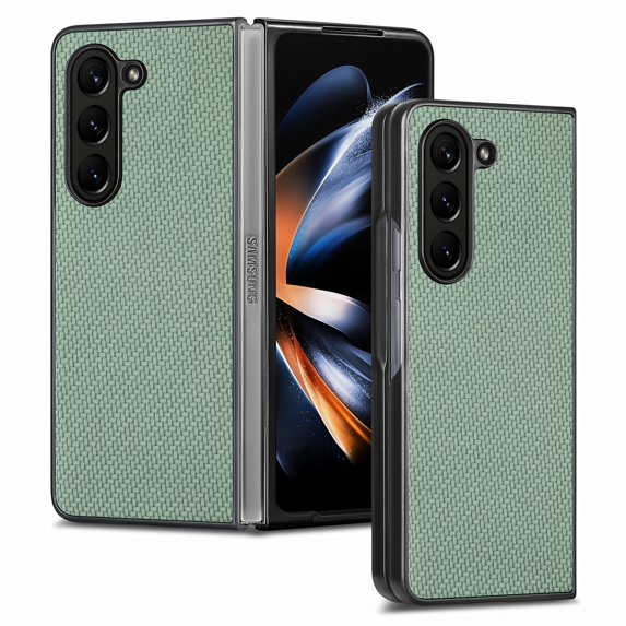 Allytech Fiber Pattern Phone Case for Samsung Galaxy Z Fold6, Slim Fit Lightweight Shockproof Anti-Fall Anti-Scratch Non-Slip Luxury Folding Case for Samsung Galaxy Z Fold6 - Green