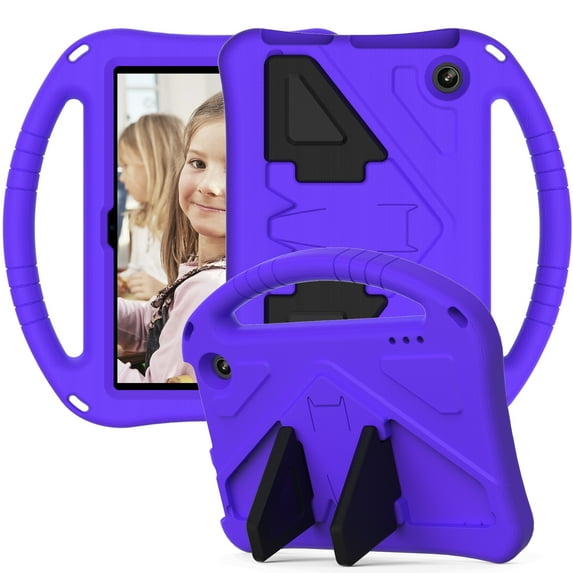 Allytech Fire 7 2022 Case, Fire 7 12th Gen Case, Kids Friendly EVA Foam Lightweight Handle Stand Shockproof Drop Protective Case Cover for Amazon Kindle Fire 7 2022 12th Generation - Purple
