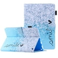 thumbnail image 1 of Allytech Fire 7 Case 12th Gen 2022 Released -  PU Leather Cute Pattern Folio Flip Smart Cover Multi Angle Stand Shockproof Drop Protective Case Cover for Amazon Fire 7 2022 12th Gen - Blue Sand, 1 of 6