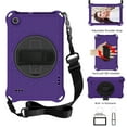 thumbnail image 1 of Allytech Fire 7 Case 2019 9th Generation, Fire 7 Case for Kids, Rugged Protection Kickstand Shockproof Shoulder Strap Kids Friendly EVA Silicone Cover for Amazon Fire 9 2019/2017/2105, Purple/Black, 1 of 6