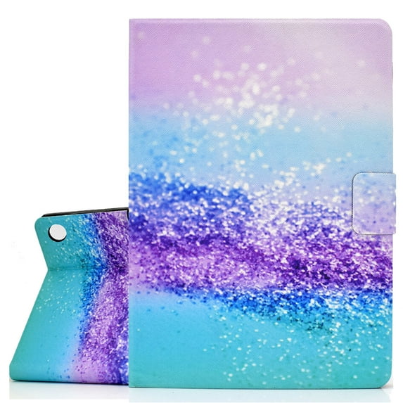Allytech Fire HD 10 2021 Case, Fire HD 10 Plus Case, Slim PU Leather Folio Flip Smart Cover Auto Sleep Wake Kickstand Protective Case for Amazon Fire HD 10/ 10 Plus 10.1 Tablet 2021, Purple Sand