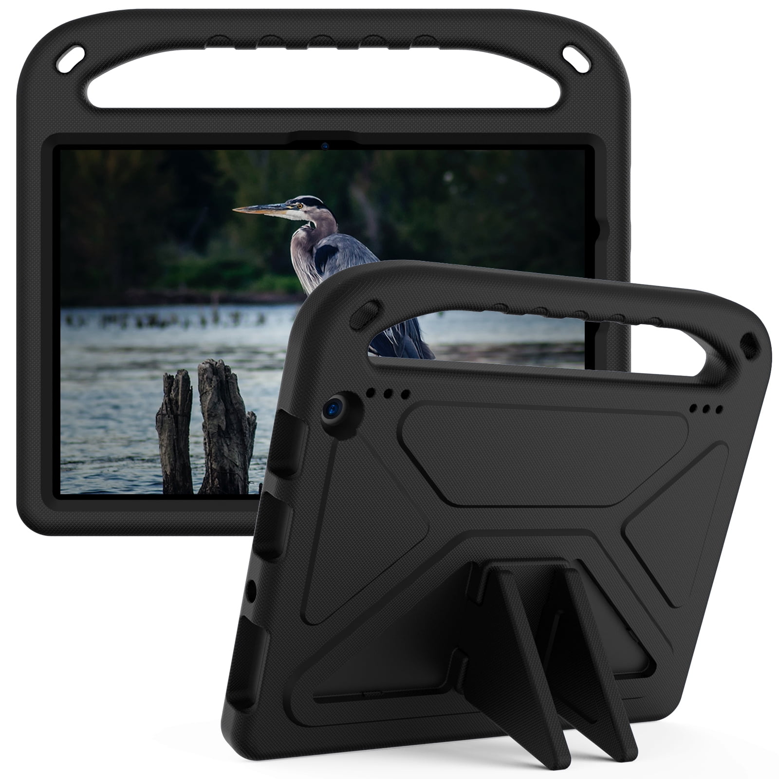 Custodia In Pelle PU Con Auto Sleep/Wake Per Fire HD 10 2021 (T76N2B), Con Slot Per Schede E Supporto, Motivo Fiore Bianco E Rosso - 5
