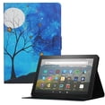 thumbnail image 1 of Allytech for Fire HD 10 2021 Protective Case Cover for Kindle Fire HD 10 Plus(11th Gen 2021), Smart PU Leather Foldable Stand Anti-Shock Magnetic Closure Case with Credit Card Slots, Night Cat, 1 of 7