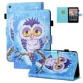 thumbnail image 1 of Allytech Fire HD 10 Case 9th Gen, Fire HD 10 Case 7th Gen, PU Leather Folio Flip Kickstand Auto Sleep Wake Shockproof Protection Case Cover for Amazon Fire HD 10 Case 2019/2017, Cute Owl, 1 of 5