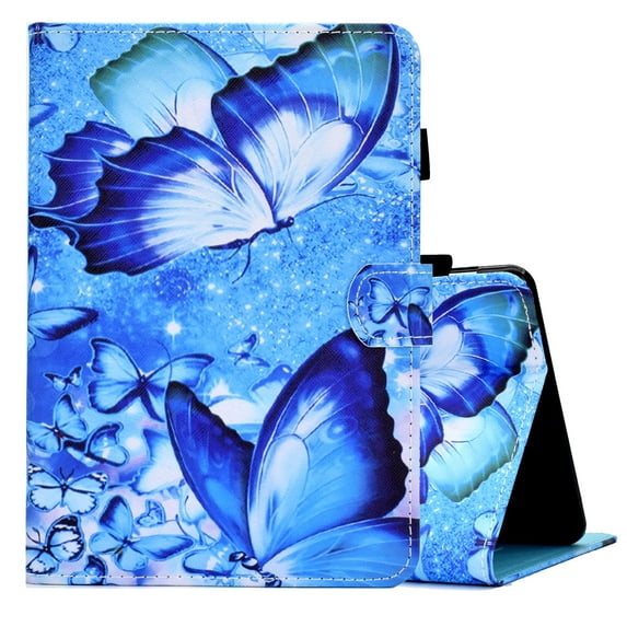 Allytech Fire HD 8 Case 10th Generation 2020, HD 8 Plus Case, Slim PU Leather Auto Sleep Wake Multi Angle Stand Shockproof TPU Back Cover for All-new Kindle Fire HD 8 2020/ HD 8 Plus - Butterfly