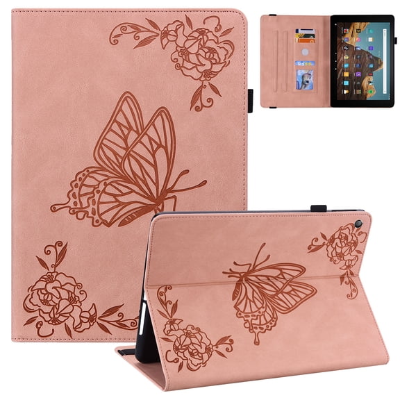 Allytech Fire HD 8 Case (6th/7th/8th Generation, 2016/2017 /2018 Released) [NOT for HD 8 2020], Slim Cover Auto Sleep Wake Protective Kickstand Shockproof Case for Amazon Fire HD 8 2018, Pink