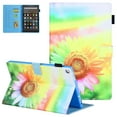 thumbnail image 1 of Allytech Fire HD 8 Case (8th/7th/6th Generation, 2018/2017/2016 Released), PU Leather Slim Fit Shell Auto Sleep Wake Lightweight Shockproof Book Style Multi Angle Stand, Sunflower, 1 of 6