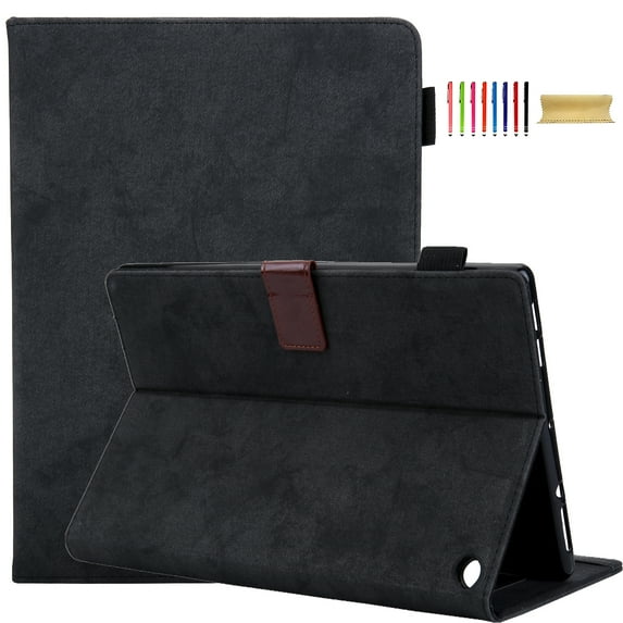 Allytech Fire Max 11 Case, Fire Max 11 Cover, Premium PU Leather Multi Angle Viewing Stand Shockproof Protective Mangetic Closure Case Cover for Amazon Fire 11 Max 13th Gen - Black