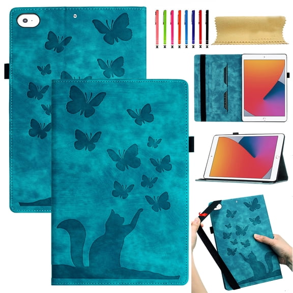 Allytech Flip Case for 7.9 inch Apple iPad mini 1/2/3/4/5 Case, Lovely Pattern Slim PU Leather Wallet Auto Sleep Wake Shockproof Cover with Stylus Holder Card Slots for iPad mini 1/2/3/4/5, Green