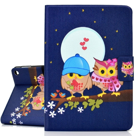 Allytech Flip Case for All-new Amazon Fire HD 10 2021 / Fire HD 10 Plus 10.1" Tablet 11th Generation 2021 Released, Slim Fit Auto Sleep Wake Protective Smart Cover Shell for Girls Women, Owls