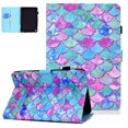 thumbnail image 1 of Allytech Flip Case for Amazon Fire HD 8 10th Gen & Fire HD 8 Plus 2020, Painted Cute Pattern Smart Cover for Girls with Auto Sleep Wake Shockproof Kickstand Case for Amazon Fire HD 8 2020, Scales, 1 of 6