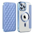 thumbnail image 1 of Allytech Flip Case for Apple iPhone 14 Pro, Magsafe Case Wireless Charging Support Anti-Scratch Shockproof Cards Holder Wallet Case Cover for iPhone 14 Pro - Blue, 1 of 9