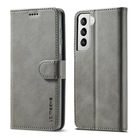 Allytech Flip Case for Galaxy S21, Premium PU Leather Wallet Case Classic Design with Card Slot and Magnetic Closure Folio Fold Stand Cover Case for Samsung Galaxy S21 5G, Gray