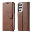 thumbnail image 1 of Allytech Flip Case for Galaxy S21 Ultra, Premium PU Leather Wallet Case Classic Design with Card Slot and Magnetic Closure Folio Fold Stand Cover Case for Samsung Galaxy S21 Ultra 5G, Brown, 1 of 7