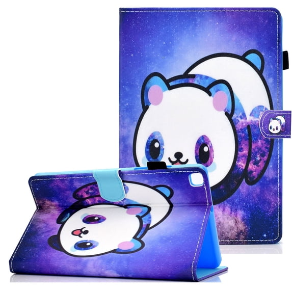 Allytech Flip Case for Galaxy Tab A7 Lite 2021(Model: SM-T220/SM-T225), Premium PU Leather Multi-Angle Viewing Stand Wallet Case for Samsung Galaxy Tab A7 Lite 8.4" T220 2021, Galaxy Panda