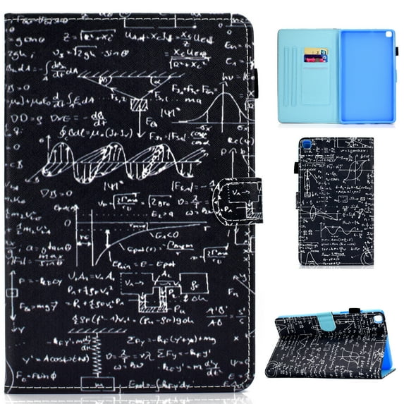 Allytech Flip Case for Galaxy Tab A7 Lite 2021(Model: SM-T220/SM-T225), Premium PU Leather Multi-Angle Viewing Stand Wallet Case for Samsung Galaxy Tab A7 Lite 8.4" T220 2021, Equation