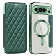 thumbnail image 1 of Allytech Flip Case for Google Pixel 8A, [Compatible with Magsafe] PU Leather Clear Back Cover RFID Blocking Cards Slots Wallet Phone Case for Google Pixel 8A, Darkgreen, 1 of 8