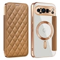 thumbnail image 1 of Allytech Flip Case for Google Pixel 9, [Compatible with Magsafe] PU Leather Clear Back Cover RFID Blocking Cards Slots Wallet Phone Case for Google Pixel 9, Brown, 1 of 8