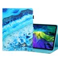 thumbnail image 1 of Allytech Flip Case for New Apple iPad Pro 11 2020, Premium PU Leather Multi Angle Viewing Stand Shockproof Full Protection Pencil Holder Smart Cover with Auto Sleep Wake Function, Blue Marble, 1 of 1