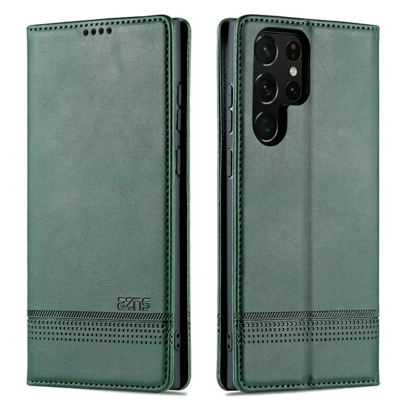Allytech Flip Case for Samsung Galaxy S23 FE Case, PU Leather Slim Fit Cards Slots Folio Stand Wallet Cover Case for Samsung Galaxy S23 FE - Darkgreen