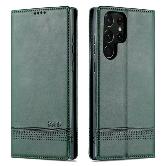 Allytech Flip Case for Samsung Galaxy S23 Plus Case, PU Leather Slim Fit Cards Slots Folio Stand Wallet Cover Case for Samsung Galaxy S23 Plus - Darkgreen