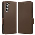 thumbnail image 1 of Allytech Flip Case for Samsung Galaxy S25+ Plus, PU Leather Slim Fit Shell Cards Holder Kickstand Shockproof Anti-Scratch Corner Protective Wallet Case for Samsung Galaxy S25+, Brown, 1 of 6