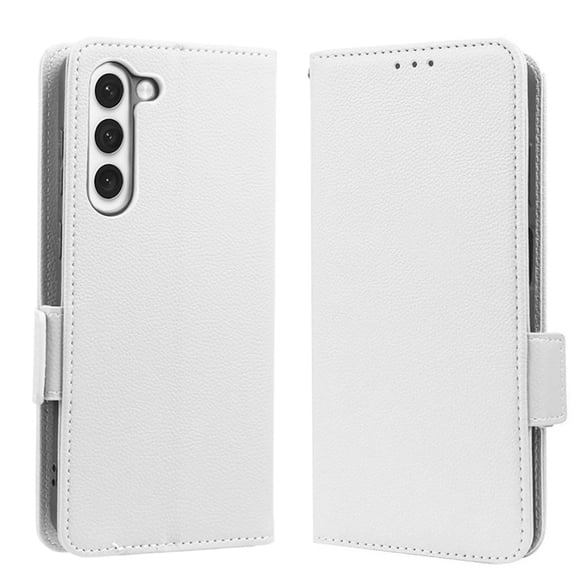 Allytech Flip Case for Samsung Galaxy S25+ Plus, PU Leather Slim Fit Shell Cards Holder Kickstand Shockproof Anti-Scratch Corner Protective Wallet Case for Samsung Galaxy S25+, White