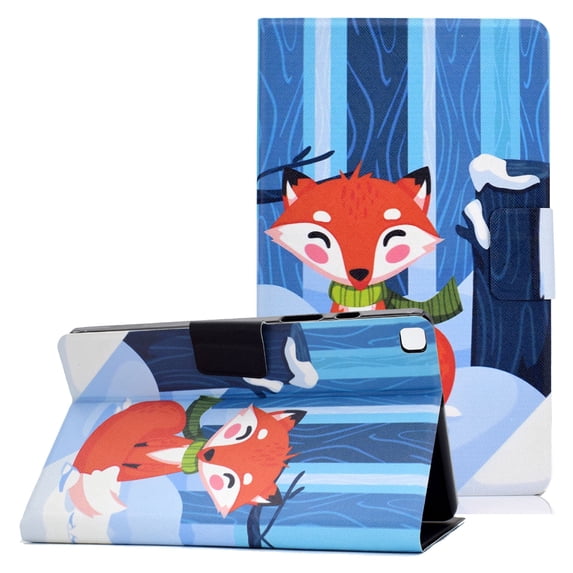Allytech Flip Case for Samsung Galaxy Tab A7 Lite 8.4" SM-T220 T225 2021 Released, Slim PU Leather Multi Angle Viewing Stand Shockproof Colorful Pattern Case Cover for Girls Women, Red Fox