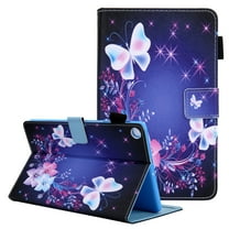 Allytech Flip Case for Samsung Galaxy Tab A7 Lite 8.4 inch SM-T220/T225 2021 Released, Premium PU Leather Scratch-Free Kickstand Card Slots Case for Galaxy Tab A7 Lite 2021(SM-T220), Purple Butterfly