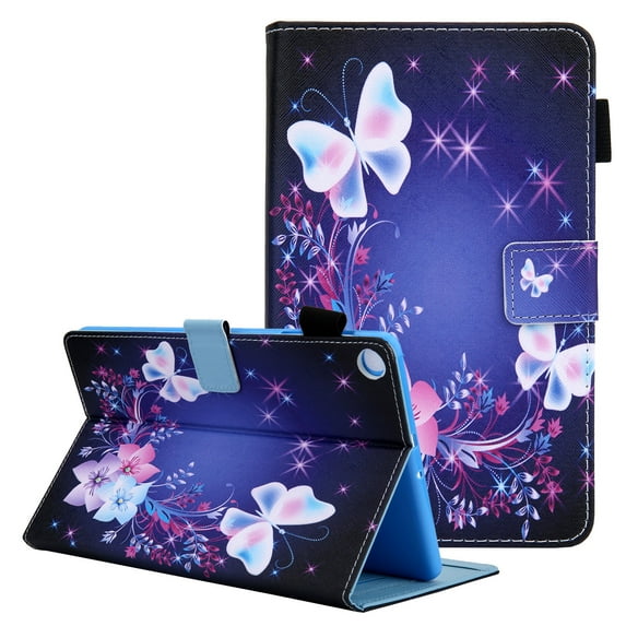 Allytech Flip Case for Samsung Galaxy Tab A7 Lite 8.4 inch SM-T220/T225 2021 Released, Premium PU Leather Scratch-Free Kickstand Card Slots Case for Galaxy Tab A7 Lite 2021(SM-T220), Purple Butterfly