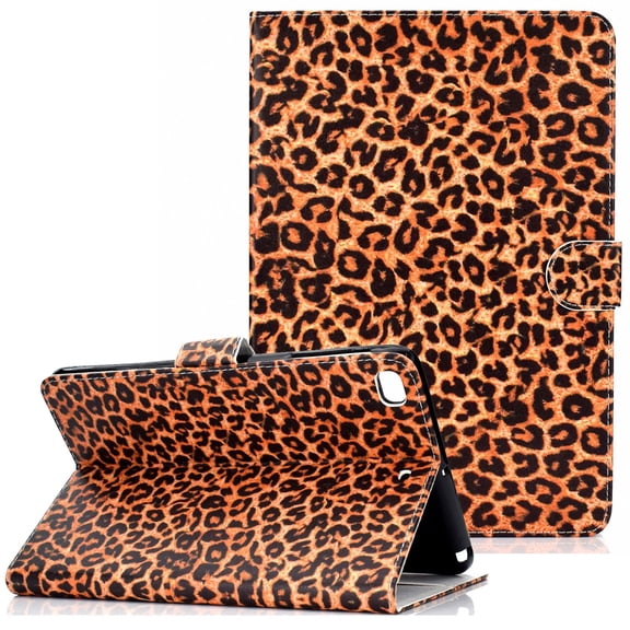 Allytech Flip Case for iPad 10.2" 2019, PU Leather Slim Fit Folio Stand Shockproof Smart Cover Auto Sleep Wake Anti-Scratch TPU Back Cover Case for Apple iPad 7th Generation,Yellow Leopard Print