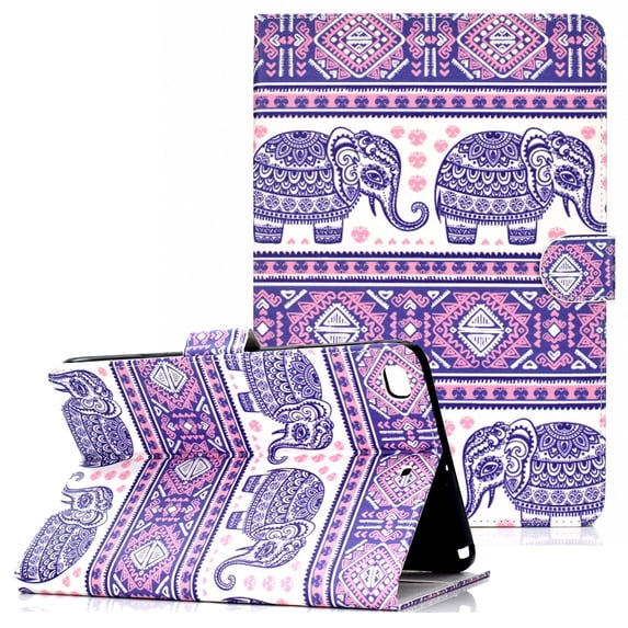 Allytech Flip Case for iPad 10.2" 2019, PU Leather Slim Fit Folio Stand Shockproof Smart Cover Auto Sleep Wake Protective Anti-Scratch TPU Back Cover Case for Apple iPad 7th Generation,Elephant