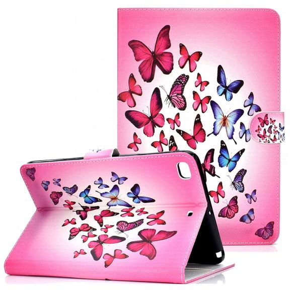 Allytech Flip Case for iPad 10.2" 2019, PU Leather Slim Fit Folio Stand Shockproof Smart Cover Auto Sleep Wake Protective Anti-Scratch TPU Back Cover Case for Apple iPad 7th Generation,Butterfly