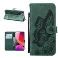 thumbnail image 1 of Allytech Flip Case for iPhone 13 Mini 2021 Model 5.4 inch, Premium Retro Butterfly PU Leather Wallet Case with [Magnetic Closure][Card Holder][Wrist Strap] Stand Cover for iPhone 13 Mini, Green, 1 of 5