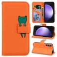 thumbnail image 1 of Allytech Flip Cover Case for Samsung Galaxy S23 FE, Premium PU Leather Case Cards Slots Shockproof Protective Wallet Case Cover for Galaxy S23 FE, Orange, 1 of 10