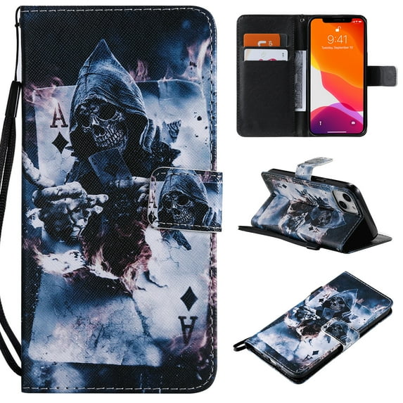 Allytech Flip PU Leather Case for iPhone 14 5G 2022 (6.1 inch), Hands Free Stand Magnetic Closure TPU Bumper Anti-Scratch Case for Apple iPhone 14, Magician