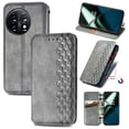 thumbnail image 1 of Allytech Flip Wallet Case for OnePlus 12R, Premium PU Leather Luxury Case with Kickstand & Card Slots, Magnetic Closure Inner Soft TPU Shockproof Protective Case for Women Men - Gray, 1 of 5