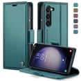 thumbnail image 1 of Allytech Flip Wallet Case for Samsung Galaxy S23 FE 6.4", RFID Blocking Premium PU Leather Cards Slots Magnetic Closure Kickstand Shockproof Phone Case Cover for Galaxy S23 FE, Green, 1 of 9
