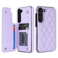 thumbnail image 1 of Allytech Flip Wallet Case for Samsung Galaxy S23 Plus with Card Slots, Premium PU Leather [RFID Blocking] [Double Magnetic Button] Kickstand Shell, Shockproof Anti-Fall Protective Case - Purple, 1 of 7