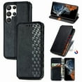 thumbnail image 1 of Allytech Flip Wallet Case for Samsung Galaxy S23 Ultra, Premium PU Leather Luxury Case with Kickstand & Card Slots, Magnetic Closure Inner Soft TPU Shockproof Protective Case for Women Men - Black, 1 of 5