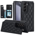 thumbnail image 1 of Allytech Flip Wallet Case for Samsung Galaxy Z Fold5 with Card Slots, Premium PU Leather [RFID Blocking] [Double Magnetic Button] Kickstand Shell, Shockproof Anti-Fall Protective Case - Black, 1 of 8